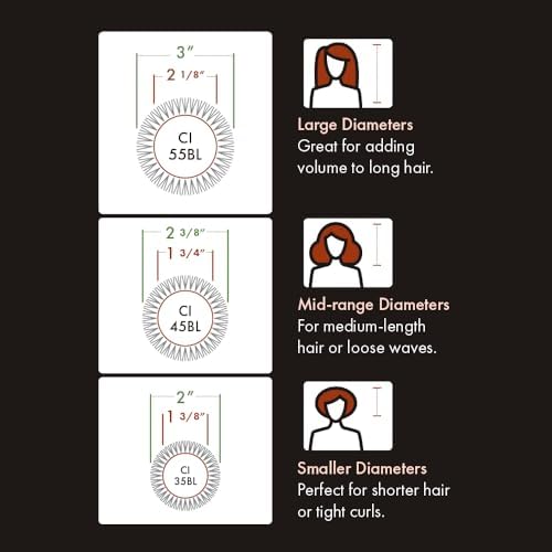 Olivia Garden Ceramic + Ion Round Thermal Hair Brush - Not Electrical - Professional Blowout Brush for Normal to Thick Hair - Image 5