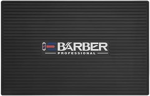Rubber Bar Mat Barber Station Mat for Hair Styling Tools, Heavy Duty Non-Slip Bar Service Mat Flexible Rubber Mat for Clippers Salon Tools Salon Work Station Pads18"X12" Style A by IEBARBER