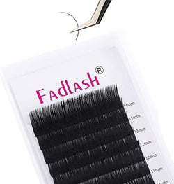 Eyelash Extensions D Curl 0.10 8-14mm Mix Classic Lash Extensions Black Individual Eyelashes Extension Supplies Salon Use (0.10-D, Mix 8-14mm) by FADLASH