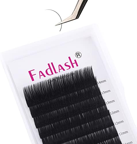 Lash Extension B Curl 8-14mm FADLASH Eyelash Extensions Mixed Tray Lashes 0.15 Faux Mink Single Classic Lash Extensions Supplies (0.15-B, 8-14mm Mix) by FADLASH