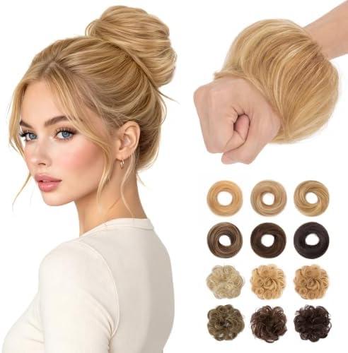 Messy Bun Hair Pieces Human Hair, Straight #6RP613R by SLEEKALON