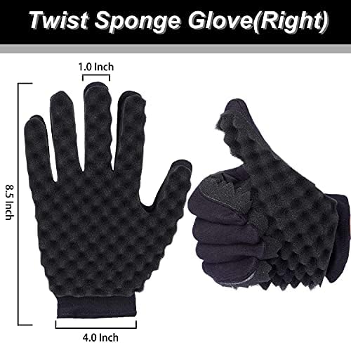 Curling Sponge Glove with Hair Twist Comb for Natural Curls - Men and Women - Image 6