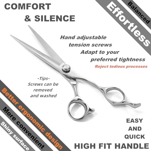 High-end Professional Extremely Very Sharp Barber Hair Cutting Scissors Hairdresser Shears For Hair 6.5 Inch Haircut Scissor Made Of Stainless Steel Alloy For Hairdressing Salon and Home Use - Image 4