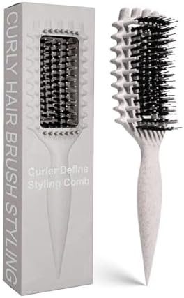 Curly Hair Brush Candybrush Curl Defining Brush for Detangling Shaping and Defining Curls for Women, Men, Wet & Dry Hair (Beige) by Unknown