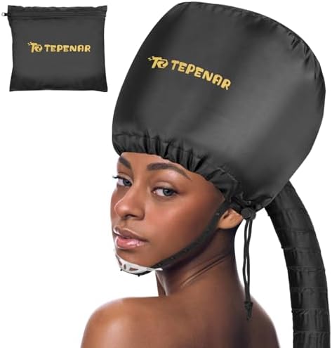 TEPENAR Bonnet Hair Dryer Attachment: Upgraded Extra Large Hooded Hair Dryer Adjustable Soft Blow Dryer Caps - Easy to Use for Natural Curly Textured Hair Care Styling Fast Drying - Image 3