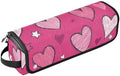 Hair Tools Travel Bag with Heat Resistant Mat Detachable 2-in-1 Curling Iron Travel Case Hot Tools Organizer for Straightener Flat Iron Hot Pink Hearts and Stars by WelcometoElliTarr