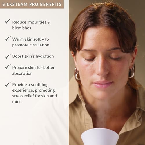 PMD SilkSteam Pro - Spa-Grade Facial Steamer with SilkSteam Technology - Rapid Start-Up - Adjustable, Directional Nozzle - Essential Oil Filters - Dewy, Hydrated Glow - Image 2
