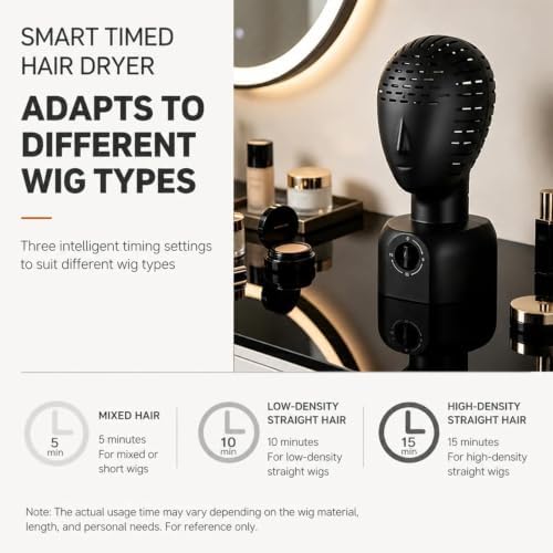 Wig Head Dryer Stand, Electric Mannequin Hair Dryer Holder - Image 5
