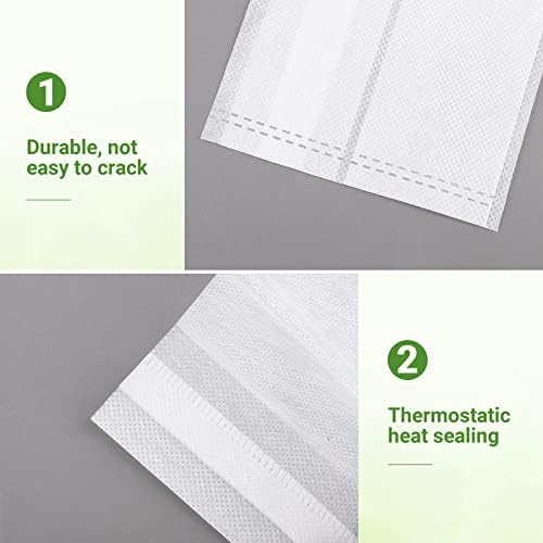 GREANER 200 PCS Nursery Grow Bags, 7.8x8.6 inch Fabric Seedling Plant Grow Bags, Vegetables Fabric Plant Pots for Gardening Seed Starts - White - Image 4
