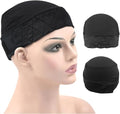 Wig Grip Cap for Women Non Slip with Wig Grip Band 2-in-1 Adjustable Bamboo Fiber Wig Caps for Women (Black) by YTBYT