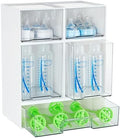 Vtopmart Stackable Storage Drawers Set of 5, Baby Bottle Organizer, White by Vtopmart