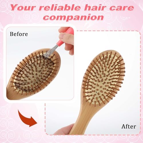 Hairbrush Cleaner Tool Set, 4 PCS Hair Brush Cleaner Rake Comb Cleaning Brush Mini Comb Cleaner Hairstylist Essentials Embedded Tool for Home and Salon Use Removing Hair Dust (4 Style) - Image 6
