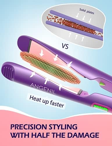 ANGENIL Pro Twist Flat Iron Curling Iron in One, Dual Voltage - Image 4