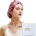 ZIMASILK 22 Momme 100% Pure Silk Bonnet for Sleeping, Leopard Pink/Purple by ZIMASILK