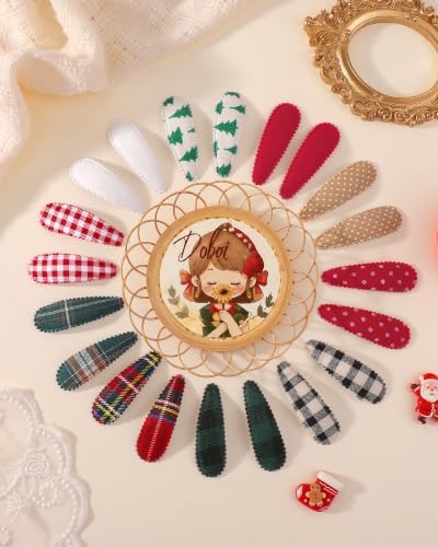 doboi Toddler Hair Clips for Girls Baby Barrettes-20PCS Holiday Prints - Image 5
