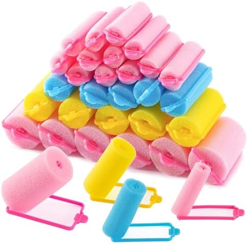 MAQIHAN 36PCS Foam Hair Rollers -Sponge Rollers for Hair Curling Mix Size by MaqiIhanCustomOfficial