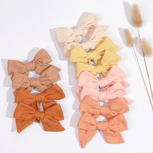 CÉLLOT 40 Pieces Girls Hair Bows Linen Fabric Bows Alligator Clips Hair Accessories for Little Girls Toddlers Kids and Teens - Image 5
