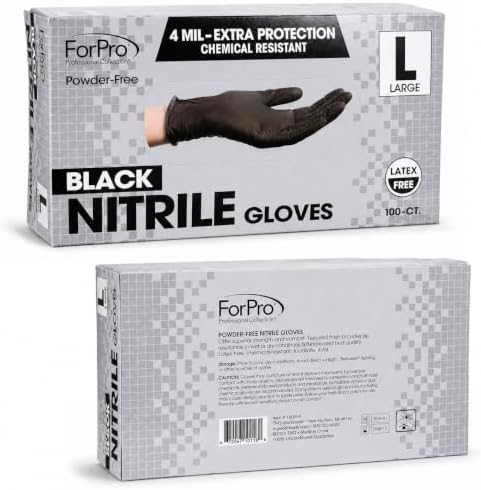 ForPro Disposable Nitrile Gloves, Chemical Resistant, Powder-Free, Latex-Free, Non-Sterile, Food Safe, 4 Mil - Image 3
