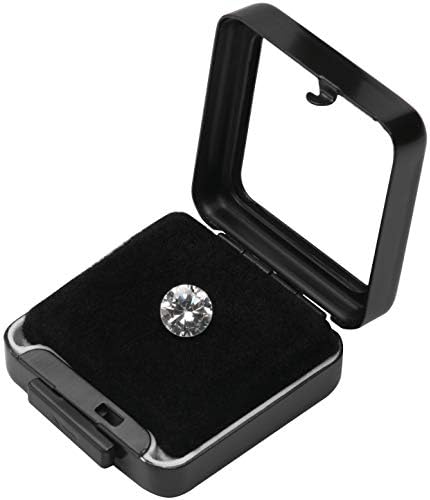 Glass Top Loose Diamond or Gemstone Display Box Case Holder Show Container Metal (Black Small) - Image 6