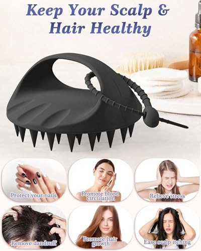 Manmihealth Large Hair Scalp Scrubber, One-piece Silicone Scalp Massager - Image 5