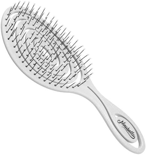 Ninabella Detangler Brush - No Tangle Hair Brush for Women, Fine, Thick and Long Hair - Hairbrush for Wet and Dry Hair, Gentle on the Scalp - Stone Grey - Image 2