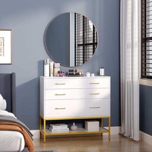 OmySalon Salon Stations for Hair Stylist, Barber Station with Mirror, 3 Drawers, Shelf & Tool Holders, Hair Storage Cabinet Organizer Table for Beauty Spa, White - Image 6