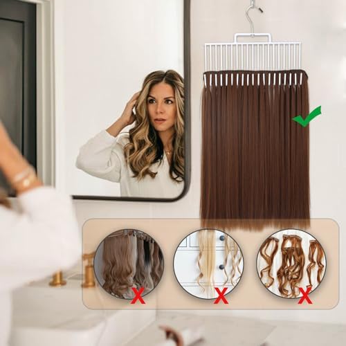 2 Set Hair Extension Holder - for Professional Extra Wide Weft Hair Holder Tool Used for Wig Washing, Coloring and Blow-Drying of Weft, Clip-in, Tape-in Hair Extensions - Image 5