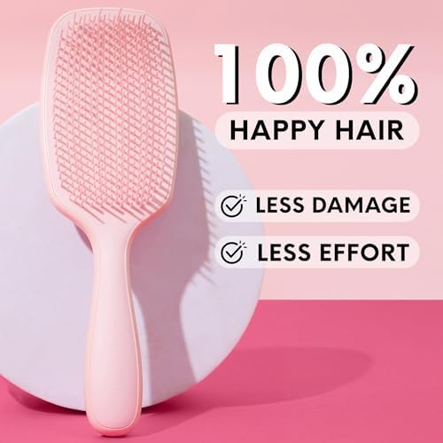 Lily England Pink Hair Brush for Women Detangling for Curly Wet & Dry Hair - Image 5