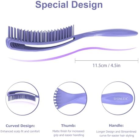 SHINLEA Detangler & Detangling Brush for Curly Hair, Wet Dry Hair Brush - Image 4