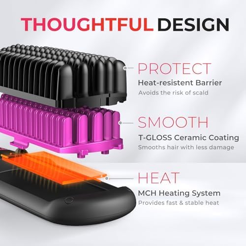 TYMO Ionic Hair Straightener Brush - One-Step Hair Straightener for Women - Image 6