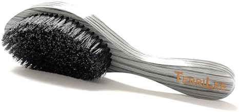 Premium Handle Wave Brush for Men 360 - Medium Hard Curved 360 Wave Hair Brushs - Made with Nature Beech & Nylon Boar Bristle Men's Hair Brush For Black Men 360 (Grey Long Handle) - Image 6