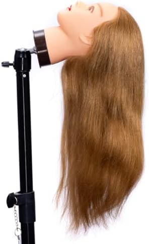 100% Mannequin Head Human Hair Cosmetology Doll Head for Hair Styling - Image 4