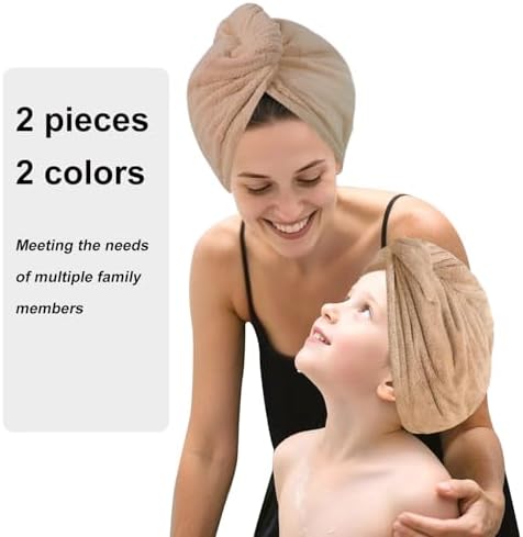 Microfiber Hair Drying Towel Wrap,Hair Turbans Towel for Wet Hair - Image 7