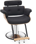 BarberPub Bend Wooden Salon Chair for Hair Stylist, 8261 (Black) by BarberPub