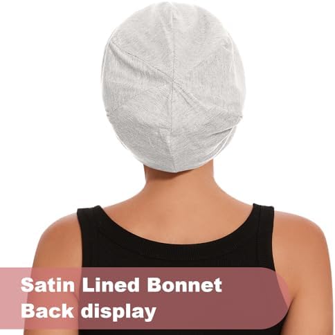 ZHENSILK Silk Bonnet for Sleeping Women, Adjustable Silky Satin Lined Sleep Cap, Silk Hair Wrap Slouch Beanie Hat - Image 7