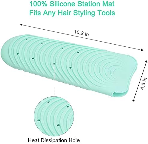 Heat Resistant Mat for Curling Iron, Silicone Flat Iron Mat & Holder for Counter, Portable Travel Curling Iron Mat & Pocket for Hot Hair Styling Tools - Image 5