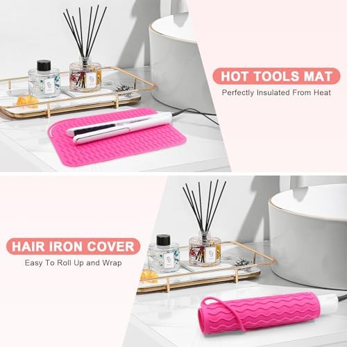 Suafrnut Plus Size Silicone Heat Resistant Mat for Hair Tools(12" x 9") - Image 5