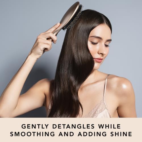 The Hair Edit Finish & Shine Boar Bristle Brush for Detangling & Smoothing - Image 3