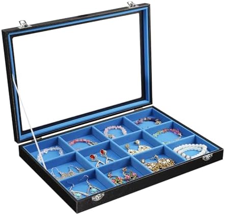 Stratalife 12 Grid Bracelet Jewelry Box, Bangle Holder Organizer with Lid by Stratalife