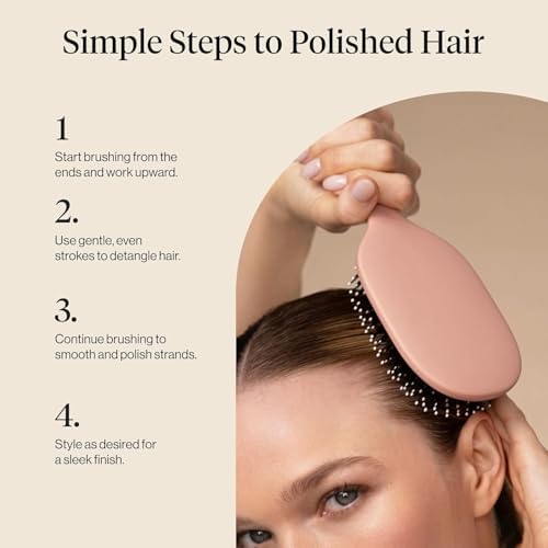Kitsch Smooth & Polish Hair Brushes For Women and Men - Terracotta - Image 7
