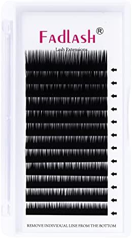 L Curl Lash Extensions Classic Eyelash Extensions Black Individual Lashes Soft Silk Eyelash Extension Supplies Professional Permanent (0.10L, 13mm) by FADLASH