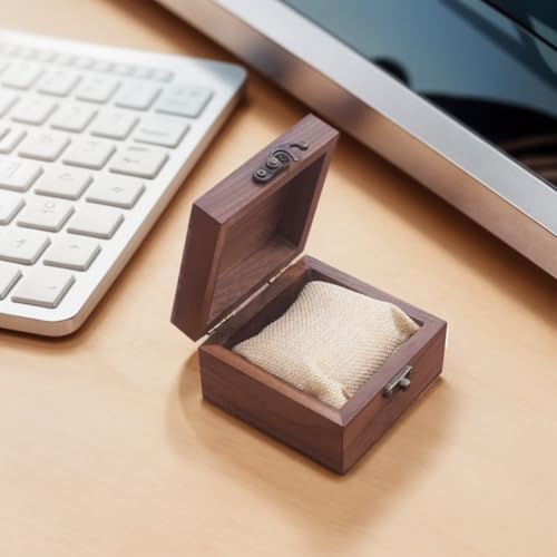 Walnut Wood Box for Crafts, Jewelry Box and watch box Wooden Keepsake Box Gift (Walnut) - Image 6