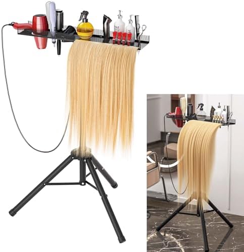 Stainless Steel Braiding Hair Rack Hair Extension Holder Height Adjustable by lukar