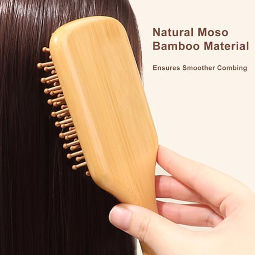 Bamboo Hair Brush for Hair Growth - Soft Bamboo Bristle Scalp Massager - Image 4