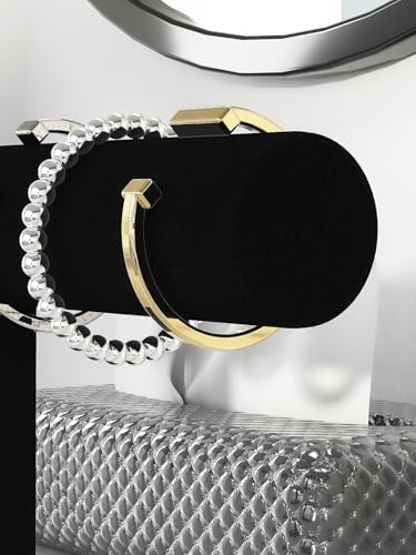 Bracelet Holder Stand,Bracelet Organizer Display for Selling,Bangle Organizer for Women,Watch Storage Holder for Men,Jewelry Business Supplies (Black, 1 Tier) - Image 4