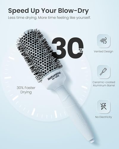 AIMIKE 1.7" Round Brush for Medium Hair, Volume & Smooth Blowouts, Teal - Image 2