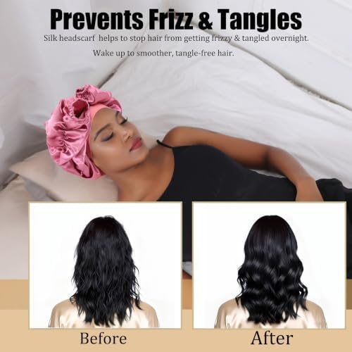 Long Satin Bonnet for Braids Silky Hair Bonnets for Sleeping Women - Image 4