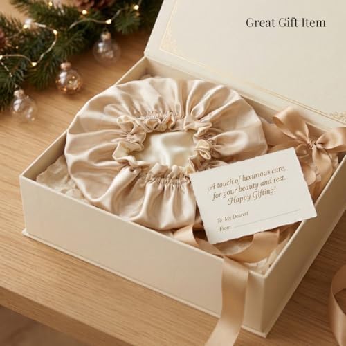Silk Satin Hair Bonnet for Sleeping Reversible - Image 4
