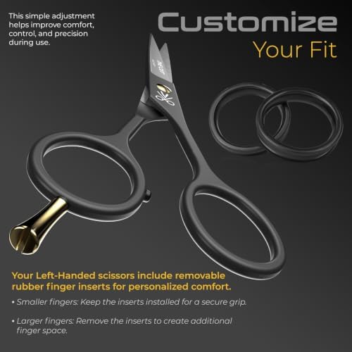 Left Handed Barber Scissors Professional 6 Inch - Serrated Edge Hair Cutting Shears for Lefties, Japanese Stainless Steel Salon Scissors for Men & Women, Includes Premium Leather Pouch & Gift Box - Image 5