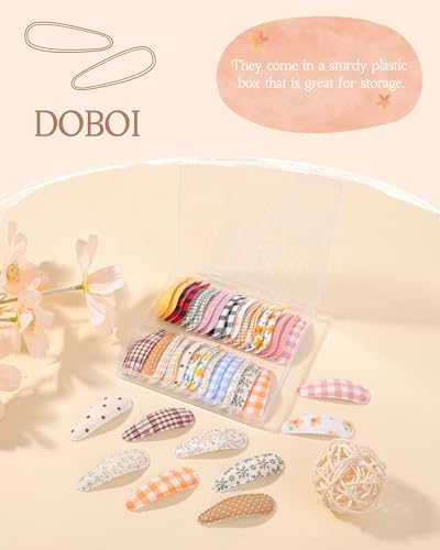 doboi Toddler Hair Clips for Girls Baby Barrettes-40PCS Gingham Floral - Image 5